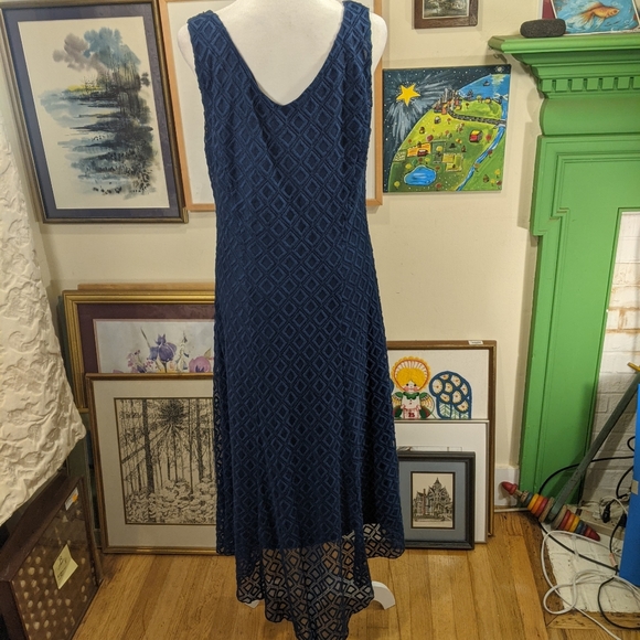 Sundance Alfresco Embroidered Blue Dress M - Picture 6 of 8